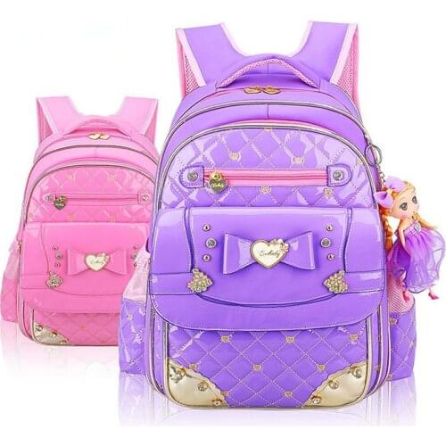 Hot New 2020 PU Girls School Bag Good Quality Children School Bags & Kids Backpack Grades 1-3-6