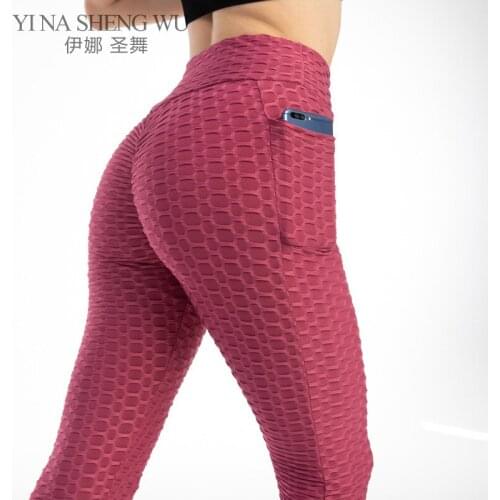 Yoga Pants Pocket Leggings Women Workout High Waist Push Up Legging Jogging Fitness Gym Jeggings Pants Women Clothing Sportswear