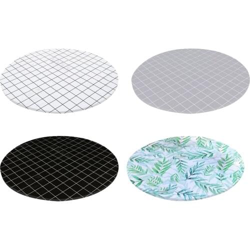Fitted Polyester Table Cloth Elastic Edged Decoration Water Resistance Dinner Table Cover Dust Proof Protector Wipe Clean