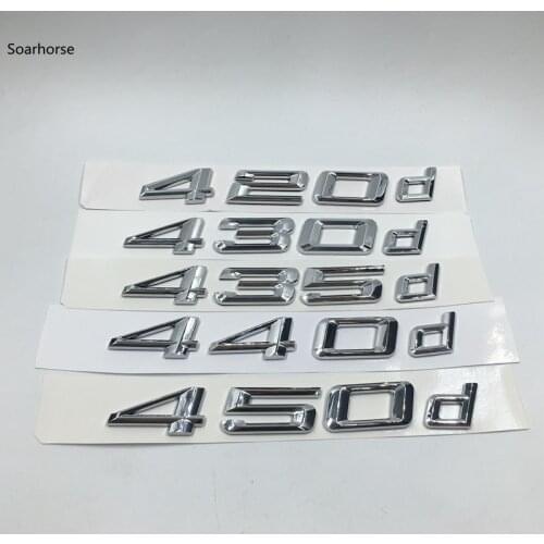Soarhorse For BMW 4 Series F32 F33 F36 420d 430d 435d 440d 450d Rear Trunk Emblem Decorative Decal