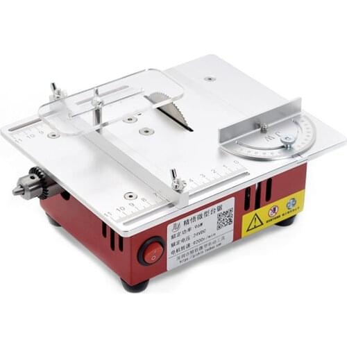T30 Mini Table-Saw Electric Desktop Saws Small DIY Cutting Tool Woodworking Lathe Machine with 0-14mm Sawblade Lifting Height