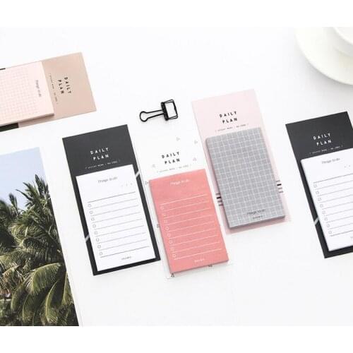 Study&Work Week Plan List Grid Multi-function Self-Adhesive N Times Memo Pad Sticky Mini Notes Bookmark School Office Supply