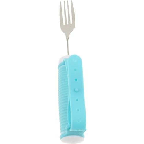 Disabled Fork- Non Slip Fork with Wrap Adaptive Utensils for Hand Tremors, Arthritis, Parkinson’s Disease Elderly