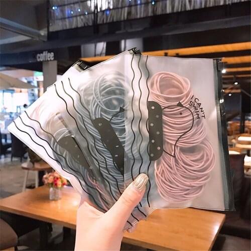 100pcs/bag Solid Color Hair Bands Women Rubber Bands Scrunchie Elastic Hair Rope Fashion Headwear Children Headband Accessories