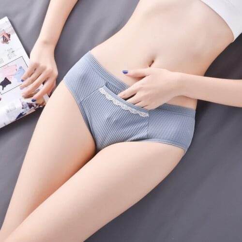 Women Low Rise Cotton Panties Fashion Mid Rise Female Underwear Comfortable High Quality Panties Women Breathable M-L