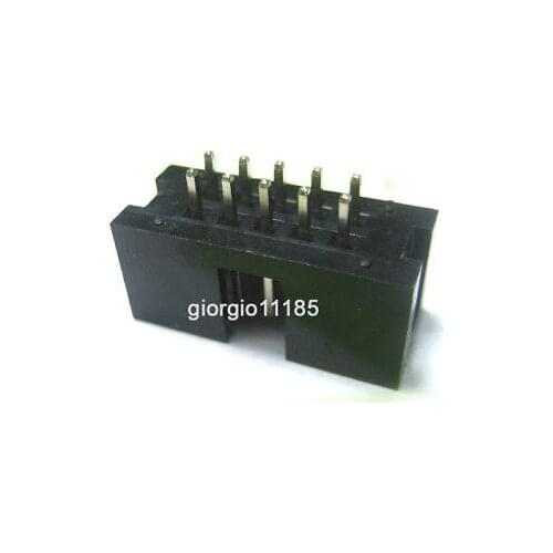 100x DC3 10 Pin Shrouded Male Header Connector 2.54mm