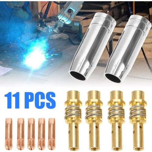 11Pcs Welding Torch 0.8mm 0.030 Nozzle Contact Tip MIG Welder Practical Welding Accessories For 15AK MIG/MAG Welding Torch
