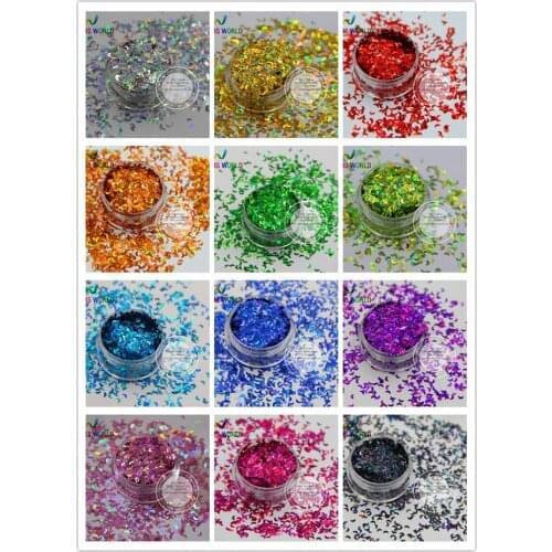 12 holographic Moon Shape sequins paillette for nail decoration and other art DIY decora Size : 3MM