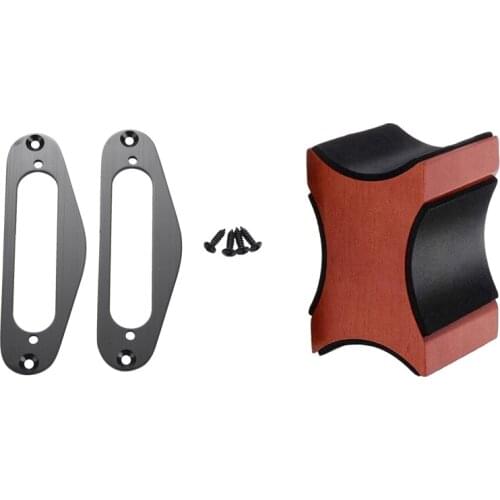2 Pcs Guitar Pickup Frame Mounting Ring & 1 Pcs Guitar Neck Rest, Electric Acoustic Bass Guitar Pillow