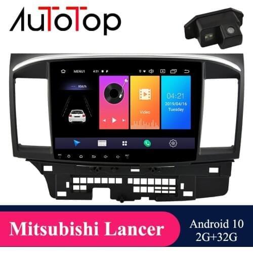 AUTOTOP Lancer Android 10.0 Car Radio 2 Din GPS Multimedia Player for MITSUBISHI LANCER 2007-2018 BT Navigation Wifi Mirrorlink