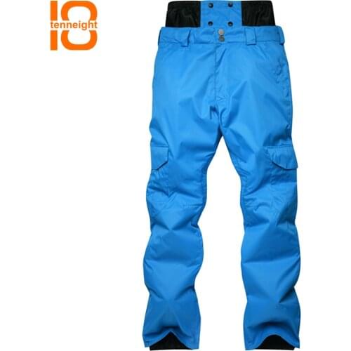 TENNEIGHT Ski Pants Winter Snowboard Pants Men Thicken Waterproof Snow Trousers Male Outdoor Sport Mountain Skiing Pants