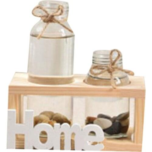 Wooden Stand Hanging Flower Plant Hydroponic Home Decoration Accessories CLH@8