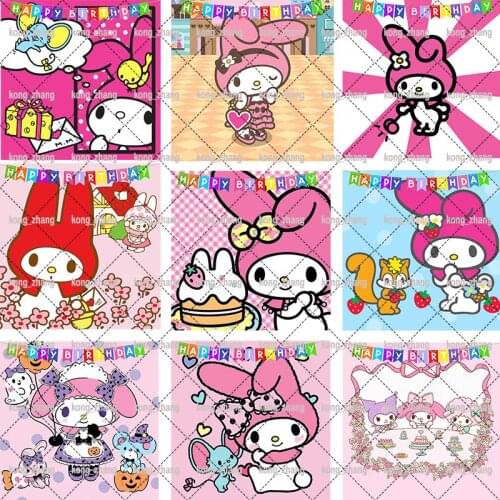 Children Birthday Cartoons Pink Cute Rabbit Gog Photography Backdrop Gift Photographic Studio Photo Background Decorations Prop