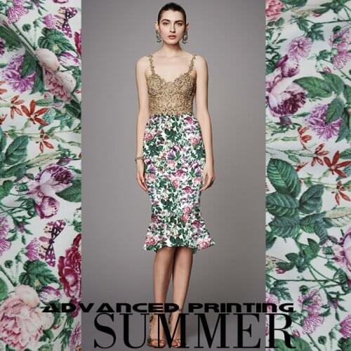 Cotton twill stretch denim material clothing design jacket half-cut skirt fabric fashion skirt comfortable and breathable cloth