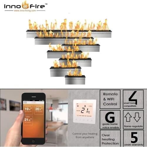 Inno-Fire 48 inch electric ethanol fire place home decoration modern smart burner