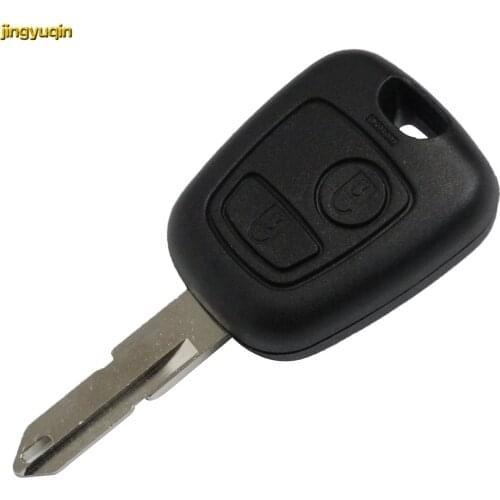 Jingyuqin 20pcs Flip Remote Key Shell For Peugeot 107 207 307 407 507 607 106 206 306 406 2 Buttons Auto Car Key Blanks Case Fob