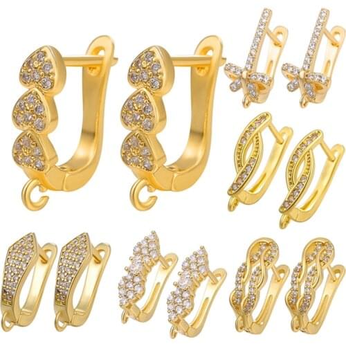 Juya Hand made Basic Bail Earring Hooks Clasps Accessories For DIY Women Fashion Earrings Jewelry Making Supplies Material