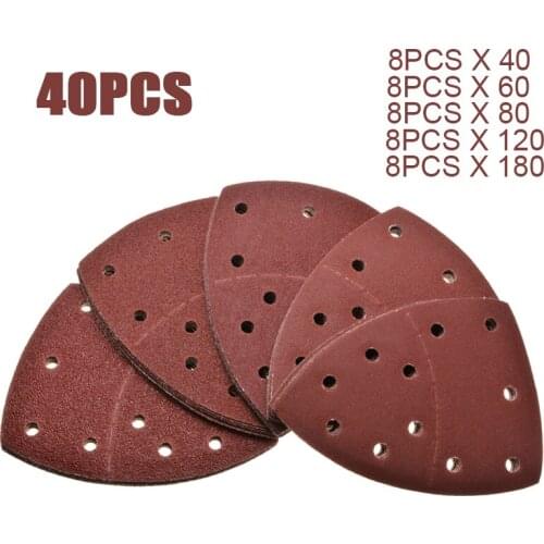 40 Hole Sandpapers 11 Hole Sanding Sheet Sandpaper Mixed Grit Hook Loop Abrasive Tool Grinders Sanding Disc Polish