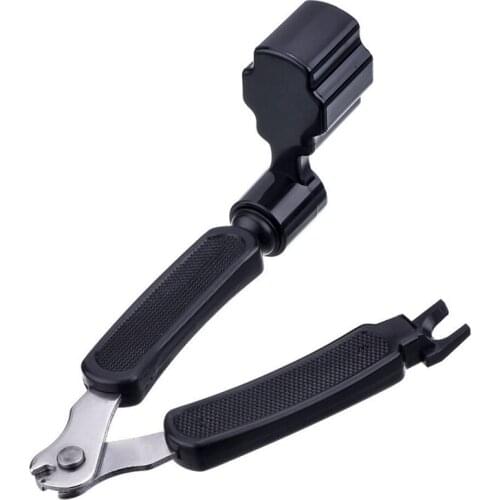 New Black 3 in 1 Multifunction Guitar String Winder String Cutter Pin Puller