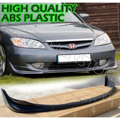 For JDM HONDA Civic VTEC2 2004 2005 2006 Front Bumper Lip S2000 STYLE PLASTIC Splitter Diffuser Lip Body Kit Spoiler