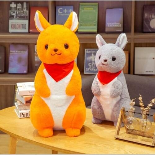 Stuffed Animal Kangaroo Plush Toy Cartoon Kangaroo Dolls Kawaii Ceative toy for Children Xmas Gifts