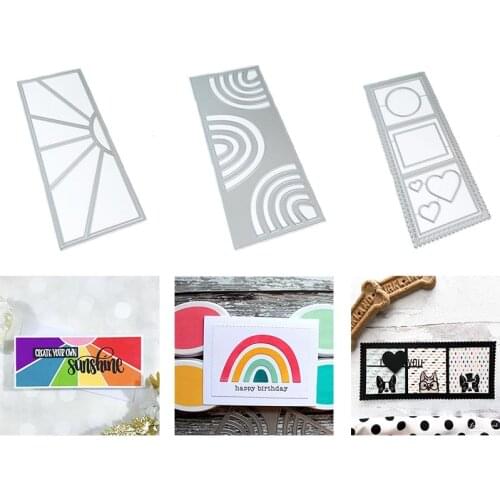 Rectangle Background Metal Cutting Dies For DIY Scrapbooking Photo Album Embossing Paper Cards Making Decoration