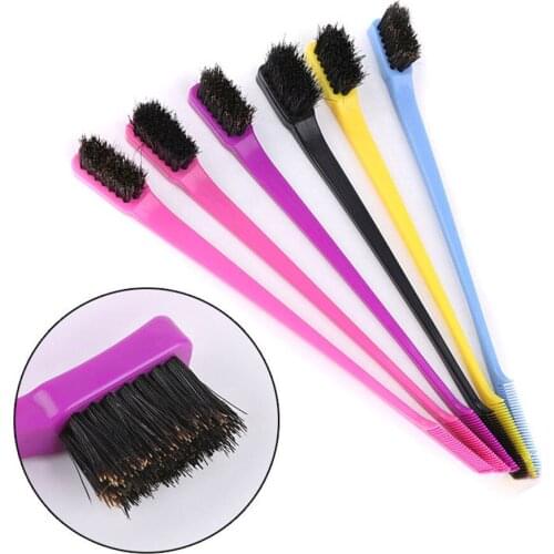 1Pc Beauty Double Side Edge Hair Comb Control Hair Brush For Hair Styling Salon Professional Accessories Hair Brush Random Color