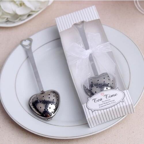 Heart Shape TeaTime Heart Tea Infuser Spoon With retial box For Weeding Party gift LX6375