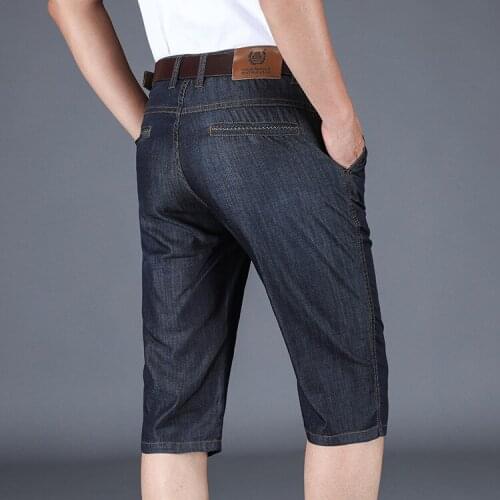 2021 New Mens Casual Shorts Cargo Summer Retro Blue Denim Shorts Men Jeans Military Biker Male Short Pant Fashion personality