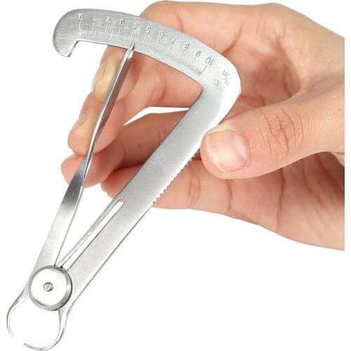 1Pc Stainless Steel Autoclavable Dental Crown Gauge Caliper 0-10mm Surgical Dentist Lab Instruments Measuring Tool For Metal/Wax