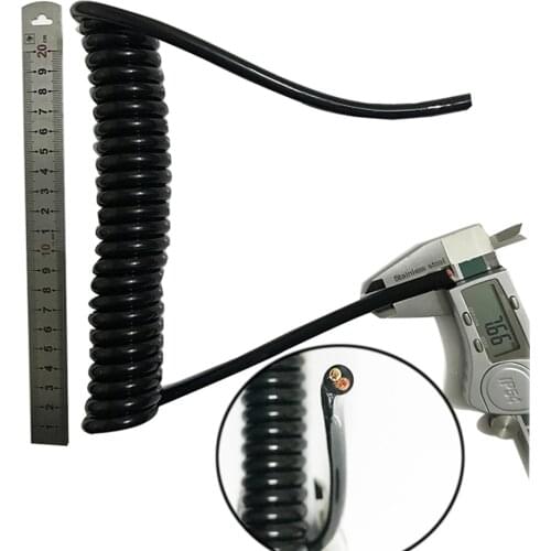 Spiral Power Cable 2 core 2.5mm2 OD 8.0m Retractable Wire 2.5m 5m 7.5 meters TpuSpring Cord Suitable For Outdoor Use Wire