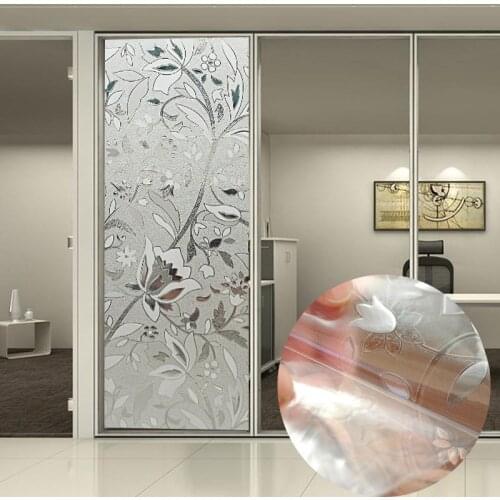 SUNICE Leaf Twig Shape Static Cling Window Film For Sun Shade Without Glue For Office Home Privacy Multi-Size Choice