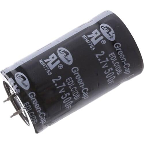 1pc 2.7V 500F Super Farad Capacitor Electronic Components Current Battery Accessories For Car Automobile Fitting