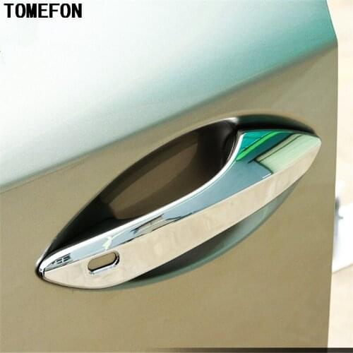 TOMEFON Car Auto Cover Styling ABS Chrome Exterior Side Door Handle Cover Trim Door Cup Bowl Cap Sticker Trim For Lexus RX 2016