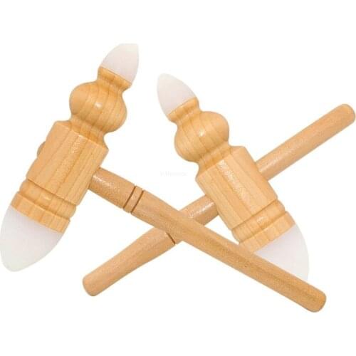 Trigger Point Self Massage Stick Silicone Head Wooden Adjustable Massage Stick Body Massager Muscle Pain Relief