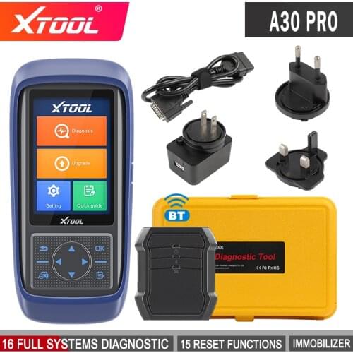 XTOOL A30PRO Bluetooth OBD2 Professional Diagnostic Tool Auto OBD Code Reader Scanner with Reset service for car PK CRP429C