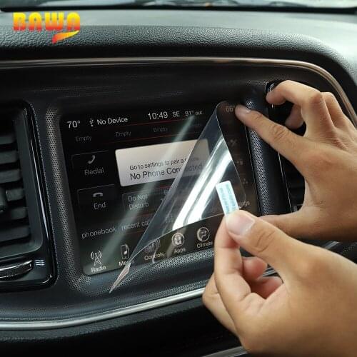 BAWA 6.6 inch/ 6 inch Nano film Car Screen Protector for Dodge Challenger Large Small Screen Gps Navigation Display Protector