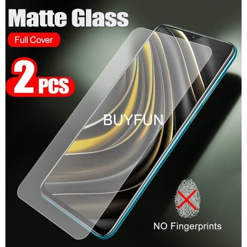 2PCS Safety Frost Glass For Xiaomi Poco M3 X3 NFC Matte Tremp Glass On Xiomi Little Pock M 3 X 3 X3NFC Screen Protector Cover Fi
