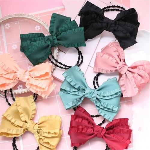 Bowknot hair rope Lolita hair circle Womens hairwear Hair Ornaments B941