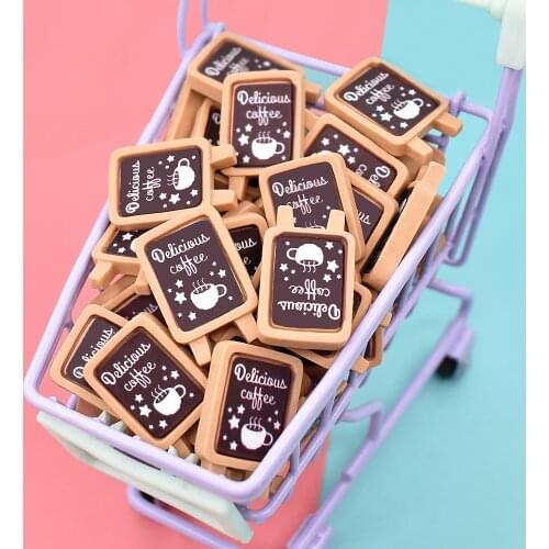 1:6 Mini Coffee Plate Resin Charm for Doll House Miniature Kids Gift Toys Home Decoration Accessories