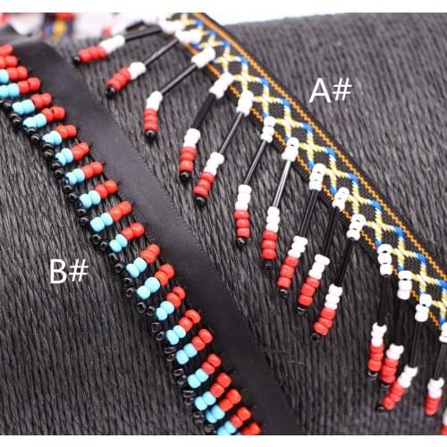 10Yards Bohemian Style Colorful Beads Lace 3.5cm Fringe For Ethic Garment Clothing Shoes Bags Artcrafts Decoration