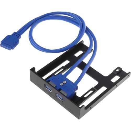 M2EC 20 Pin 3.5" Floppy Bay Front Panel 2 Ports USB 3.0 Expansion Adapter Connector