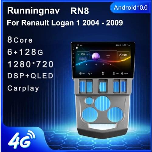 4G LTE Android 10.1 For Renault Logan 1 Dacia Logan 2004-2009 Car Radio Multimedia Video Player Navigation GPS RDS no dvd