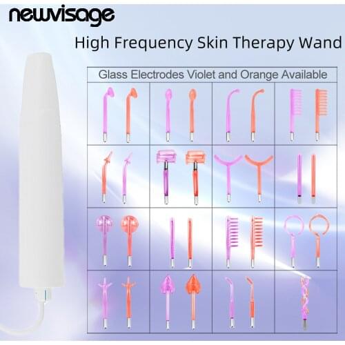 Handheld High Frequency Facial Machine Glass Electrode HF Replace Applicator Aron Neon Tube Violet Ray Skin Acne Spot Wrinkle