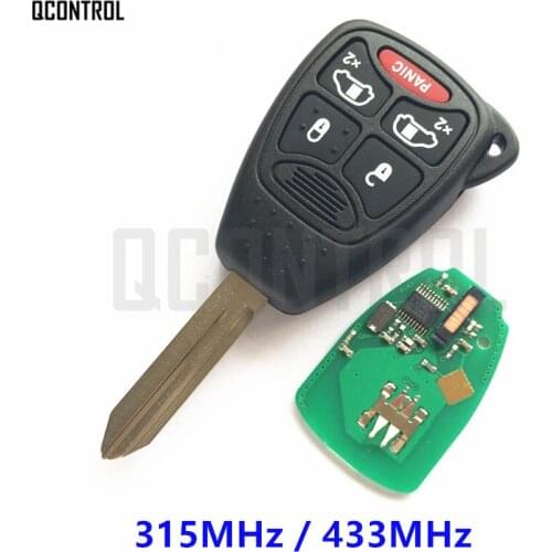 QCONTROL Car Key Vehicle Remote for Chrysler Town & Country Aspen 200 300 PT Cruiser Sebring Pacifica 315MHz/433MHz ID46 Chip