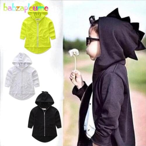 Babzapleume 2019 New Spring Fall Casual Fashion Kids Jackets For Boys Hooded Long Sleeve Baby Coats Children Outerwear BC1557-1