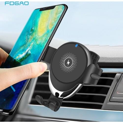 FDGAO 15W Qi Wireless Car Charger Gravity Phone Holder for Samsung S20 Plus S10 S9 Fast Charging Dock For iPhone 11 Pro X XS XR