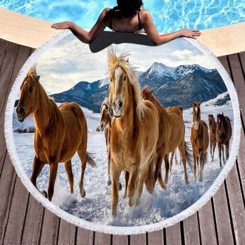 Horse running large beach towels miraculous microfiber towel beach towel Bath towels Fringed beach towel Sea beach towel Towel
