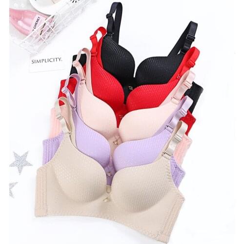 Womens Push Up Bras Deep V Bralette Sexy Bralette Lingerie Wireless Underwear Brassiere Size 30-40 A B C D Cup