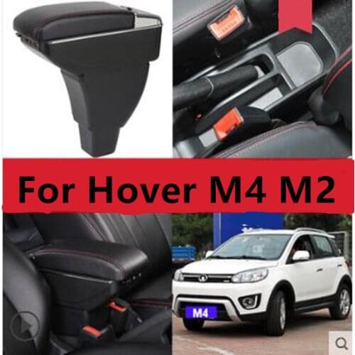 Center Console Storage Box For Great Wall Hover M4 2012 - 2014 Haval M2 Coolbear 2010 - 2015 Armrest Arm Rest Rotatable 2013